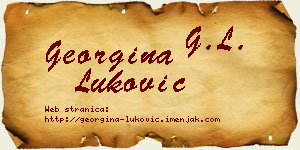 Georgina Luković vizit kartica